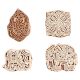 Set of 4 Piece New Mix Wooden Printing Block